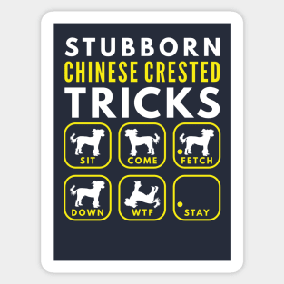 Stubborn Chinese Crested Tricks - Dog Training Sticker